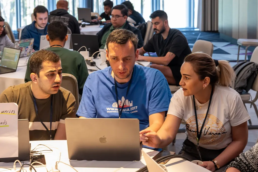 Development team collaborating on a digital product